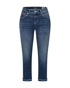 Джинсы Rich длиной до щиколотки облегающие с бахромой, синий Mac