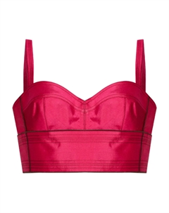 Укороченный шелковый топ, розовый Tory burch