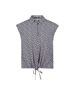 Верх блузки воротник блузки на завязках, бежевый Zero