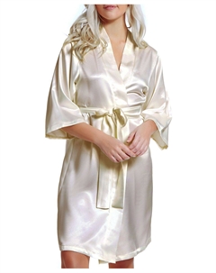 Женский атласный халат marina lux с рукавами 3/4, мульти Icollection