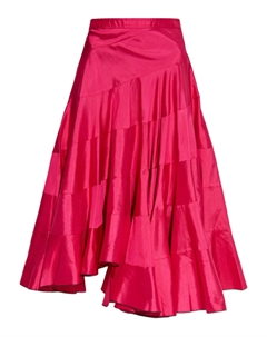 Юбка миди из шелка, розовый Tory burch