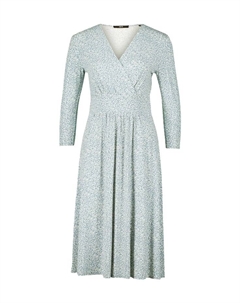 Платье с воротником-стойкой и рукавом три четверти, мультиколор Zero