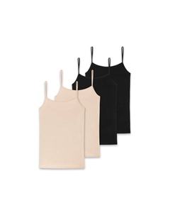 Спагетти топ упаковка из 4 шт - одинарный джерси серия 95/5 уни, мультиколор Schiesser