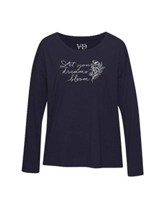 Верх пижамы с длинными рукавами «Уютные сны», синий Vivance dreams