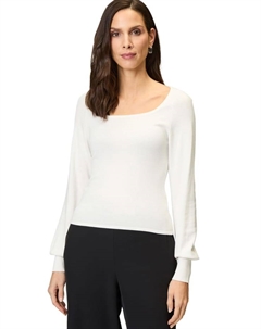 Свитер с квадратным вырезом, белый Zero