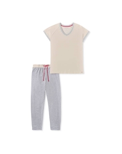 Пижамы повседневная ночная одежда, бежевый Schiesser