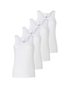 Майка/Топ 4 шт. в упаковке современный хлопок 95/5, белый Schiesser