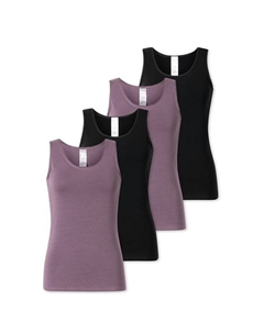 Майка/Топ 4 шт. в упаковке 95/5 хлопок, мультиколор Schiesser