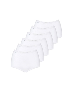 Трусы макси 6 пар в упаковке базовые +, белый Sloggi
