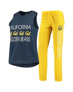 Женский комплект для сна из майки и брюк темно-синего и золотого цвета Cal Bears Team Concepts sport