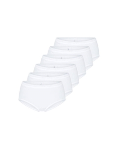 Трусы миди 6 шт. в упаковке базовые +, белый Sloggi