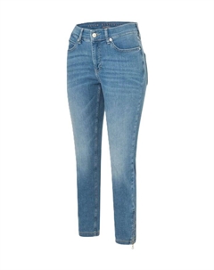 Джинсы длиной 7/8 стираные, синий Mac