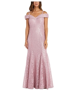 Кружевное платье с открытыми плечами R&m richards