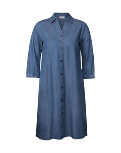 Джинсовое платье длиной до колена с рукавами 3/4, синий Cecil