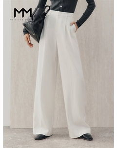 Брюки с широкими штанинами, белый Mai meng
