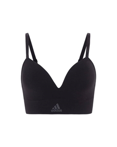 Бюстгальтер без косточек спортивный активный бесшовный микро-стрейч, черный Adidas
