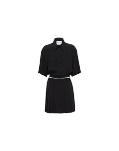 Платье с короткими рукавами женское черное Miu miu