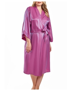 Халат skyler plus size irredesant с поясом для самостоятельного завязывания и внутренними завязками, фиолетовый Icollection