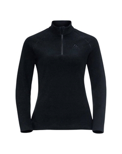 Рубашка флисовая "rigi" воротник-стойка утепленная, черный Odlo