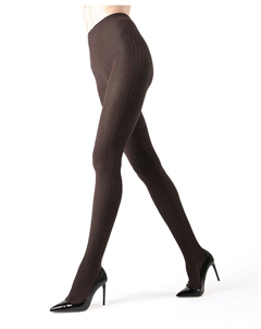 Женские колготки-свитеры портлендской вязки косой вязки по бокам Memoi