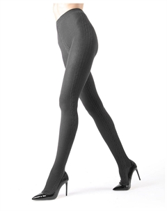 Женские колготки-свитеры портлендской вязки косой вязки по бокам Memoi