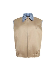 Утепленный жилет Chino Vest 'Cord', желто-коричневый Miu miu