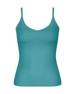 Топ Zero Feel 2.0 бесшовный с V-образным вырезом, бирюзовый Sloggi