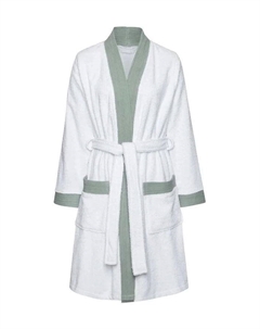 Халат из хлопка с поясом-завязкой, белый Vivance dreams