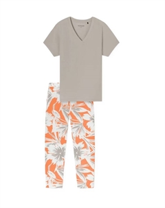 Избранные пижамы премиум-класса длиной 7/8, серый Schiesser