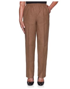 Миниатюрные классические текстурированные короткие однотонные брюки без застежек Alfred dunner