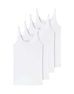 Майка/Топ 4 шт. в упаковке 95/5 органический хлопок, белый Schiesser