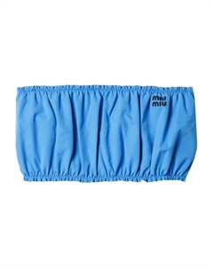 Топ с логотипом, синий Miu miu