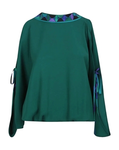 Блузка с открытой спиной, зеленый Pucci