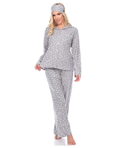 Женский пижамный комплект, 3 предмета, серый White mark