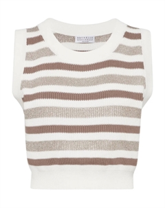 Топ без рукавов, белый Brunello cucinelli