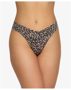 Кружевные стринги с оригинальной посадкой и принтом Hanky panky