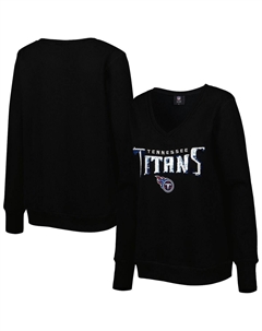 Черный женский пуловер с v-образным вырезом и пайетками Tennessee Titans, черный Cuce