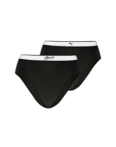 Трусики бразильские упаковка из 2 шт. с эластичным поясом, черный Puma