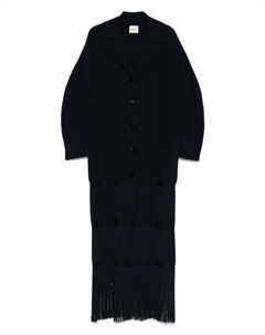 Пальто с бахромой, синий Khaite