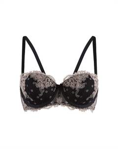 Бюстгальтер балконет без бретелек, черный Lingadore
