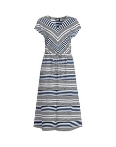 Женское платье миди из тенселя с v-образным вырезом Lands' end