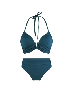 Комплект бикини с подкладкой треугольный, синий Lingadore