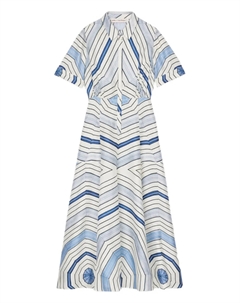 Шелковое платье из коллаборации с Louise Bourgeois, синий Sandro