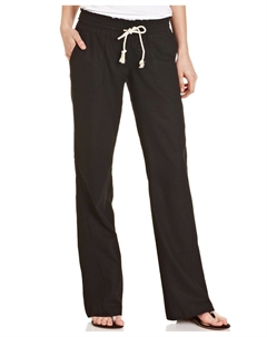 Широкие брюки с завязками для юниоров Oceanside, черный Roxy