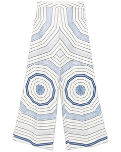 Брюки с геометричным принтом, белый Sandro