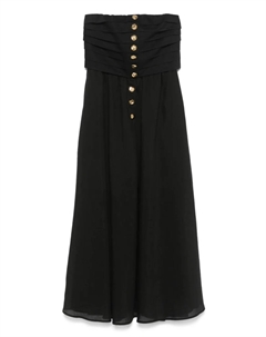 Платье миди без бретелей, черный Sandro