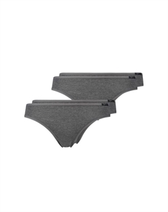 Трусики Rio комплект из 4 шт. - трусики бикини из хлопка стрейч базовые, серый Skiny