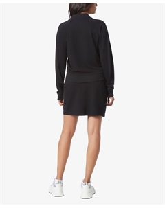 Женский пуловер из плотного джерси с v-образным вырезом реглан, черный Marc new york