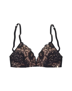 Соблазнительный бюстгальтер-бралетт с кружевом, черный Lascana