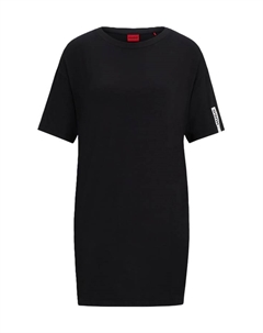 Ночная рубашка Unite с круглым вырезом и этикеткой с принтом, черный Hugo red